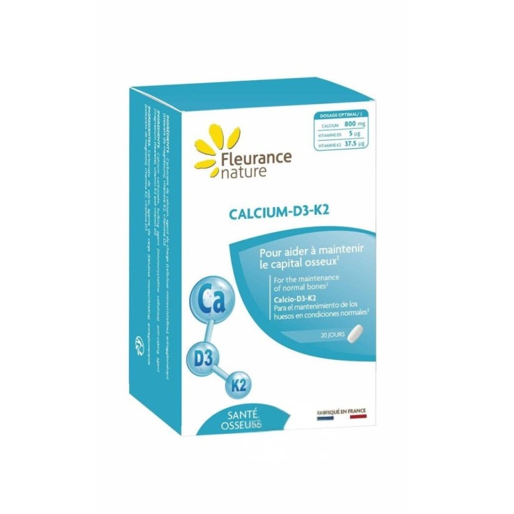 Calcium - D3 - K2 - Santé osseuse (60 comprimés) Vegan