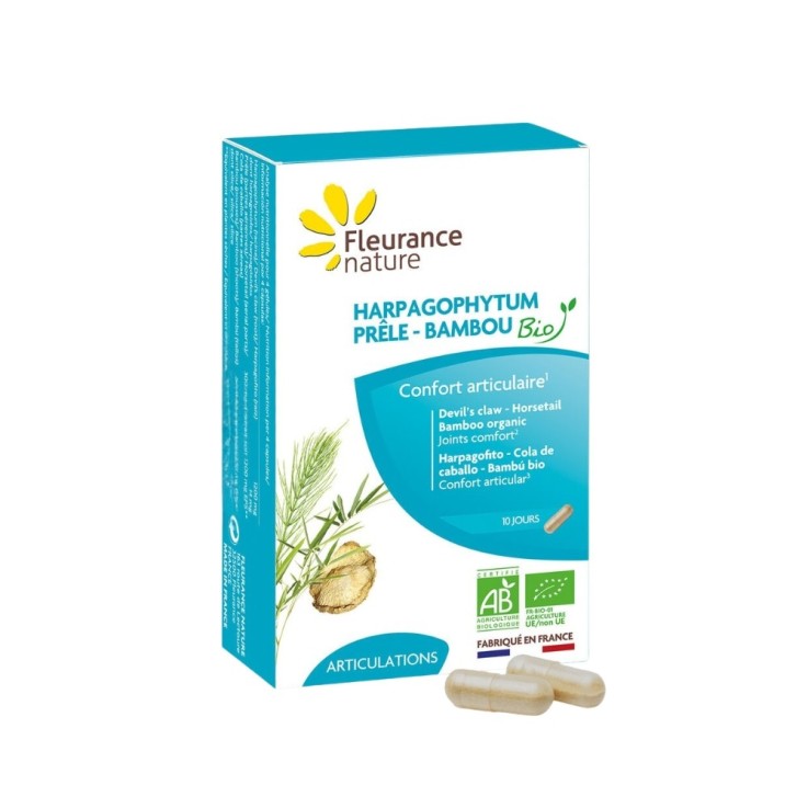 Harpagophytum - Prêle - Bambou Bio - Confort Articulaire (40 gélules)