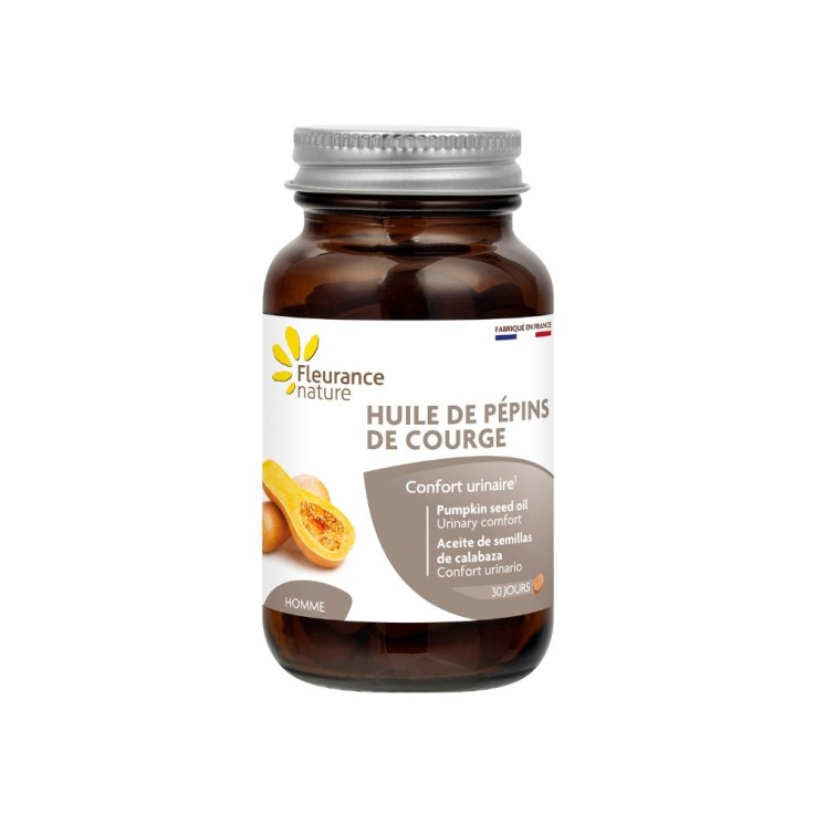 Huile de pépins de courge - prostate et confort urinaire (60 capsules) Vegan