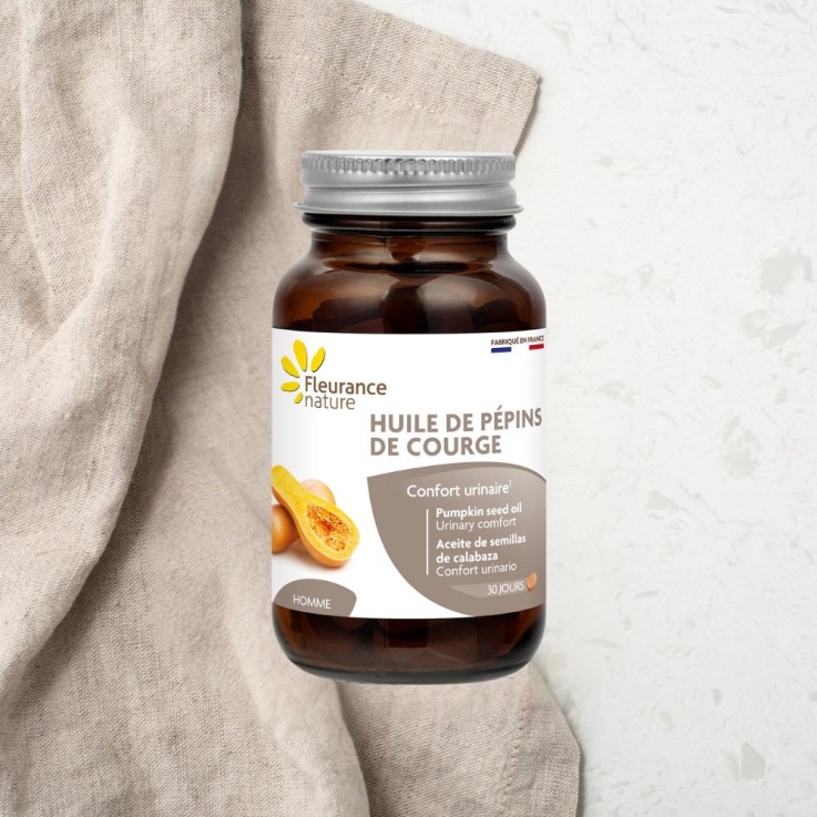 Huile de pépins de courge - prostate et confort urinaire (60 capsules) Vegan