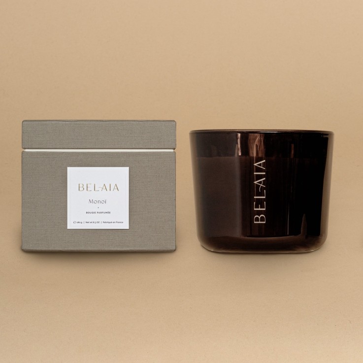 Bougie 100% naturelle et rechargeable - 500g Monoï