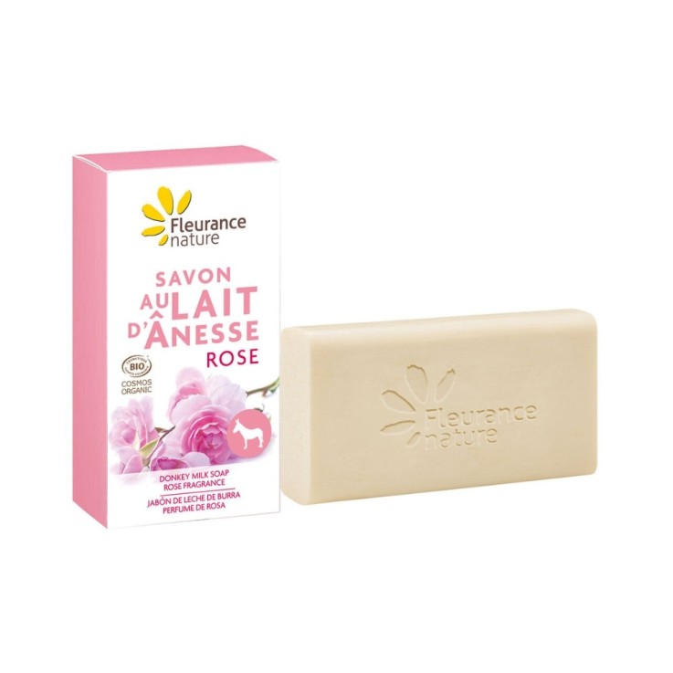 Savon au lait d'ânesse Rose (100g) Bio