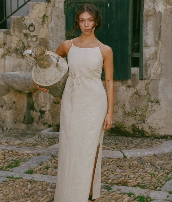 Robe Junie beige Coton Bio