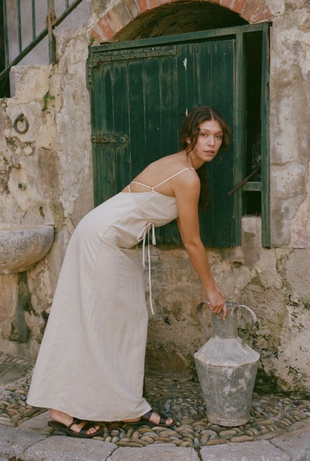 Robe Junie beige Coton Bio