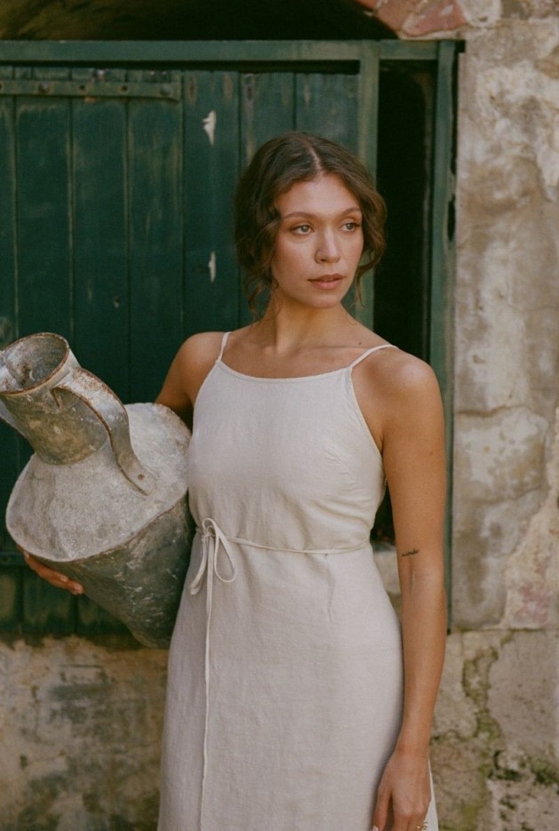 Robe Junie beige Coton Bio