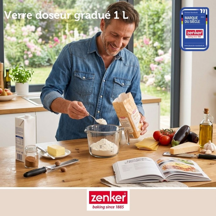 Verre mesureur en verre 1 L Zenker
