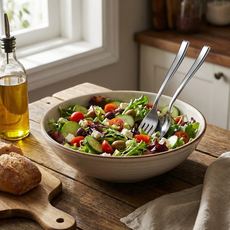 2 couverts de service en inox