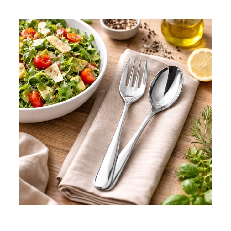 2 couverts de service en inox