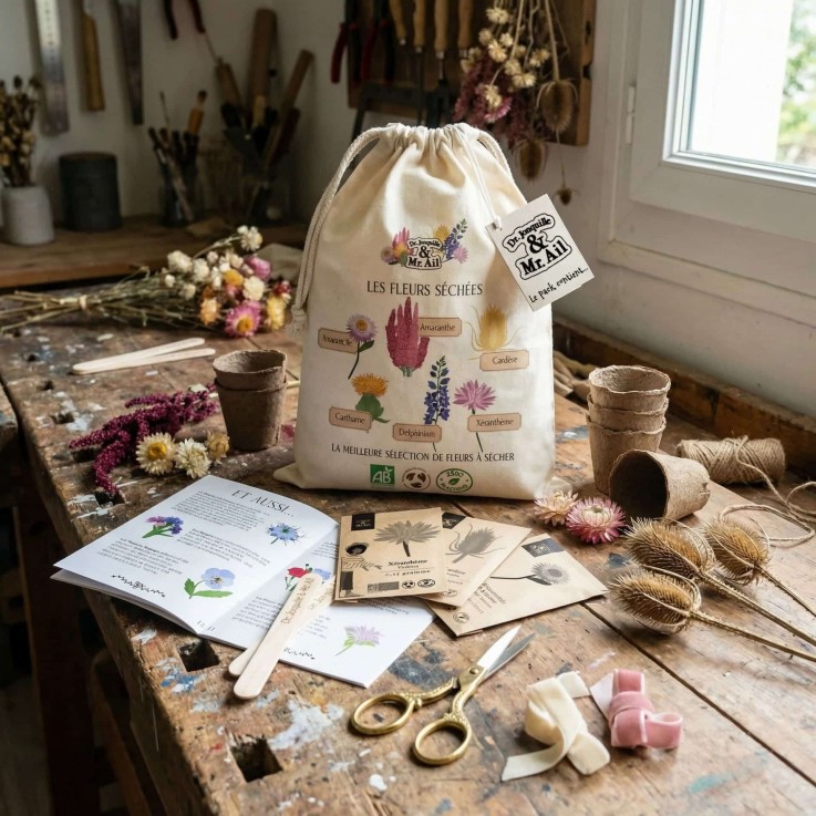 Kit de graines bio - Les fleurs séchées