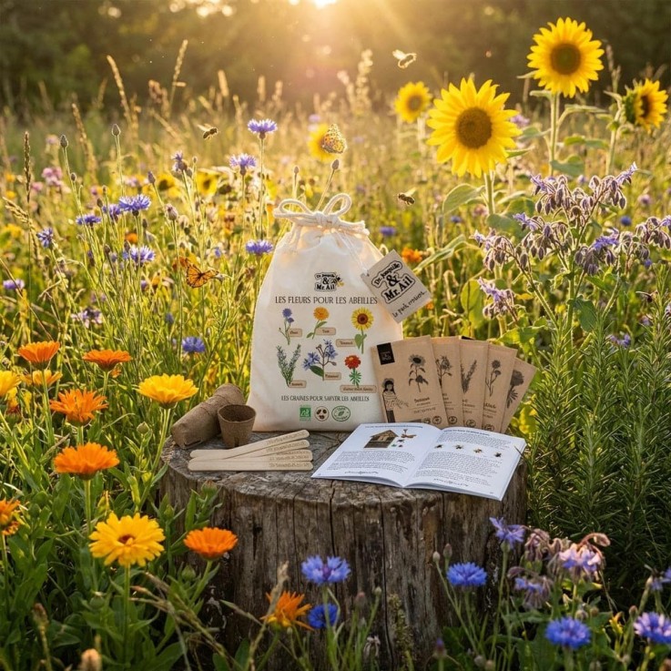 Kit de graines bio - Les fleurs pour les abeilles