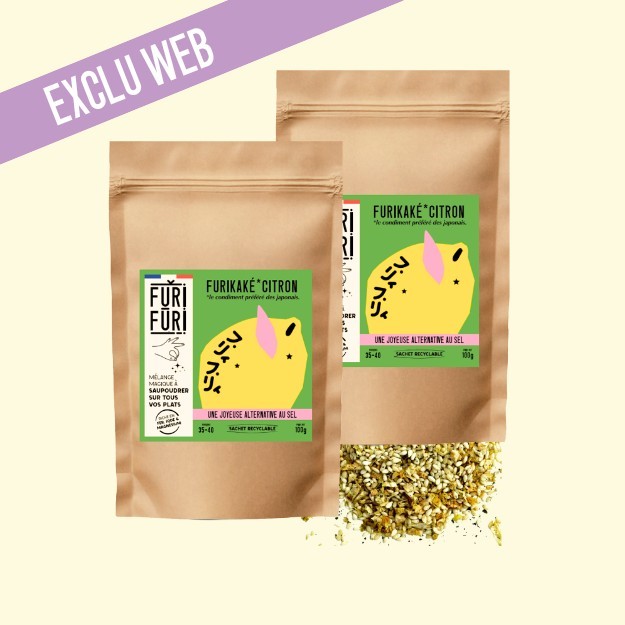 ECO-RECHARGE FURIKAKE CITRON DUO - Alternative au sel - Condiment sésame & algues