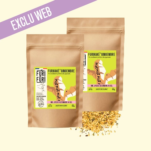 ECO-RECHARGE FURIKAKE GINGEMBRE DUO - Alternative au sel - Condiment sésame & algues