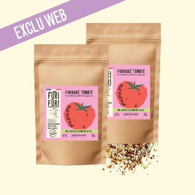 ECO-RECHARGE FURIKAKE TOMATE DUO - Alternative au sel - Condiment sésame & algues