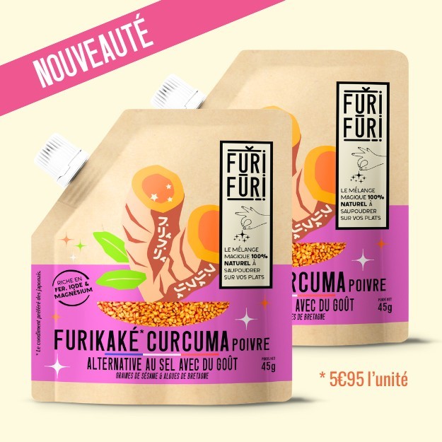 FURIKAKE CURCUMA DUO - Alternative au sel - Condiment sésame & algues