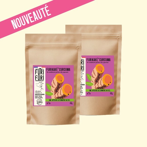 ECO-RECHARGE FURIKAKE CURCUMA DUO - Alternative au sel - Condiment sésame & algues