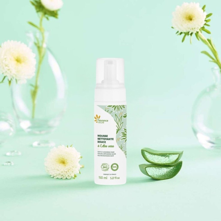 Mousse nettoyante douce à l'Aloe vera (40ml) Bio