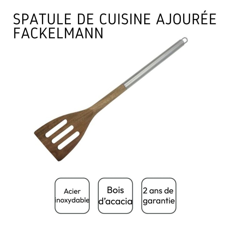 Spatule de cuisine ajourée en bois d'acacia 35 cm Fackelmann Synthesis