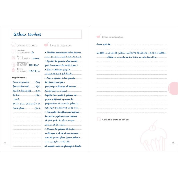 Carnet de cuisine Fleurs