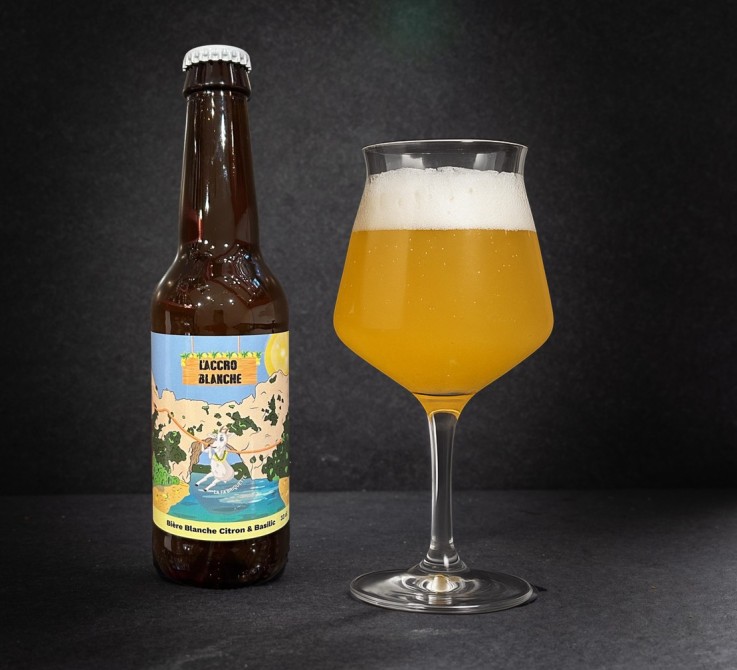Bière Blanche citron Basilic - L'accro Blanche