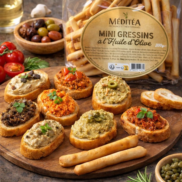 Mini gressins à l'huile d'olive