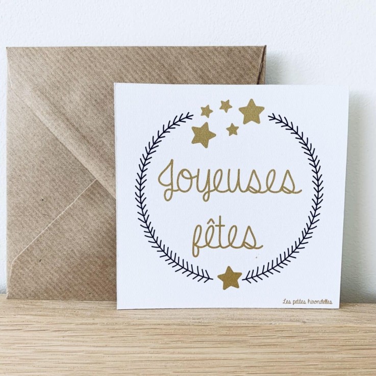 Carte de correspondance - Joyeuses fêtes
