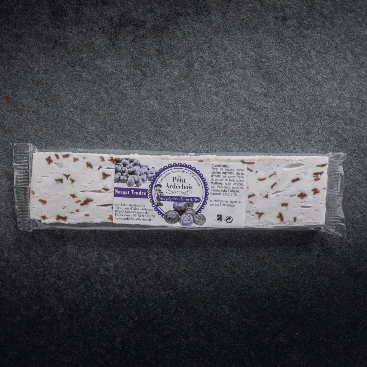 Nougat tendre à la myrtille