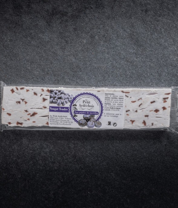 Nougat tendre à la myrtille