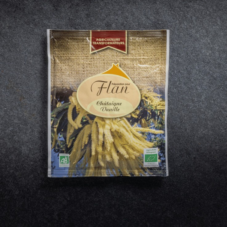 Préparation pour flan à la farine châtaigne - goût vanille