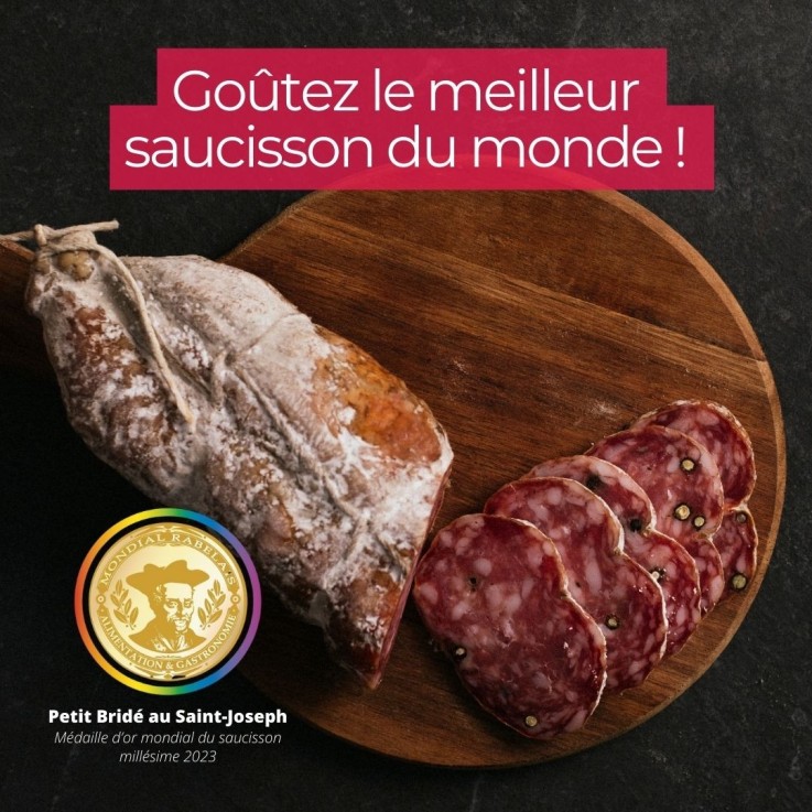 Saucisson sec Bridé au Saint-Joseph de l'Ardèche