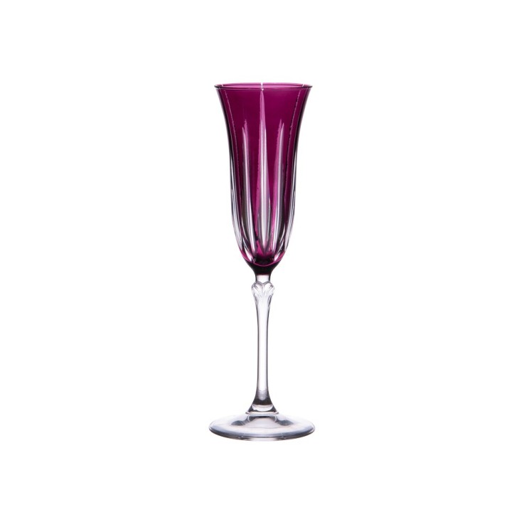 Coffret de 6 flûtes Divina violet 15 cl en verre cristallin