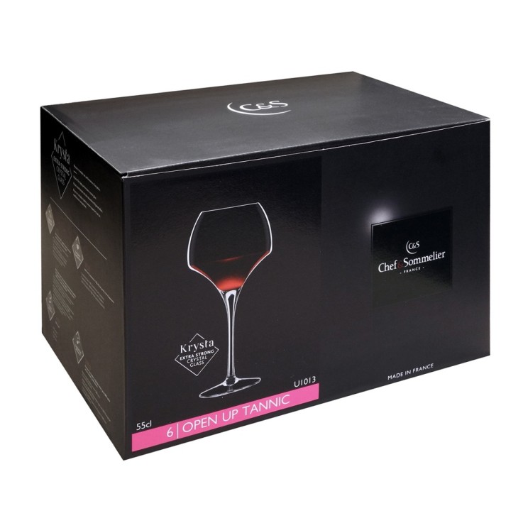 Verre à pied Tannic Open Up 55 cl (lot de 6) en verre borosilicate