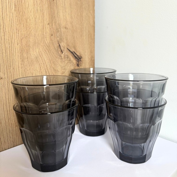 Lot de 6 verres Picardie gris - Duralex