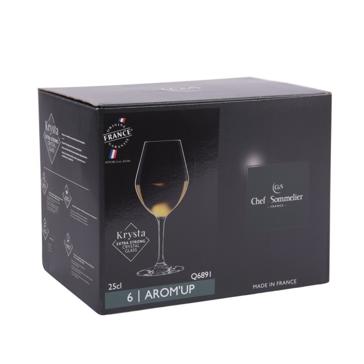 Verre à pied Arom'up 25 cl (lot de 6) en verre cristallin