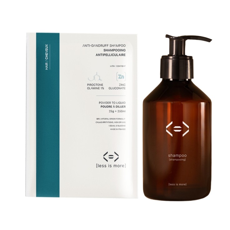 Kit shampoing antipelliculaire en poudre à diluer + 1 recharge + 1 bouteille 250ml