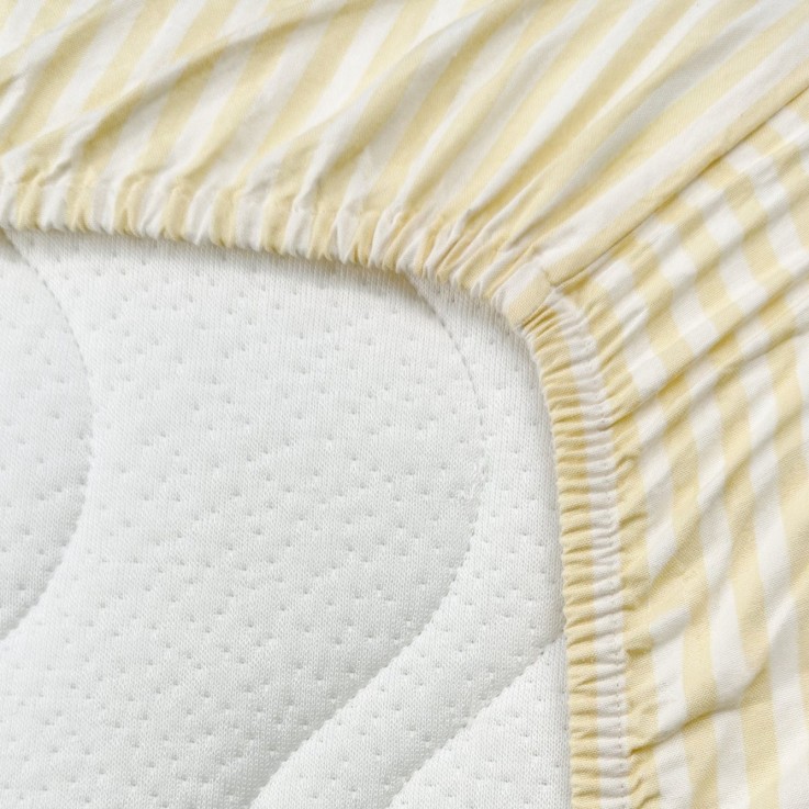 Drap housse bébé Percale de Coton Bio rayé