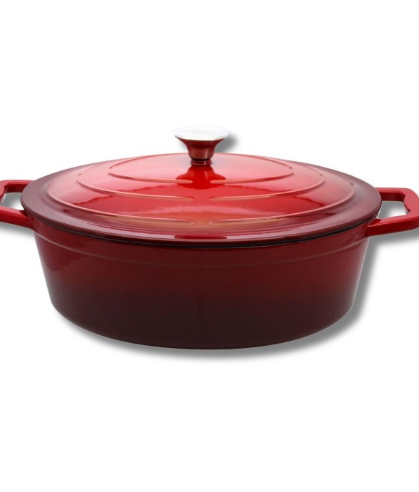 Cocotte ovale en fonte...