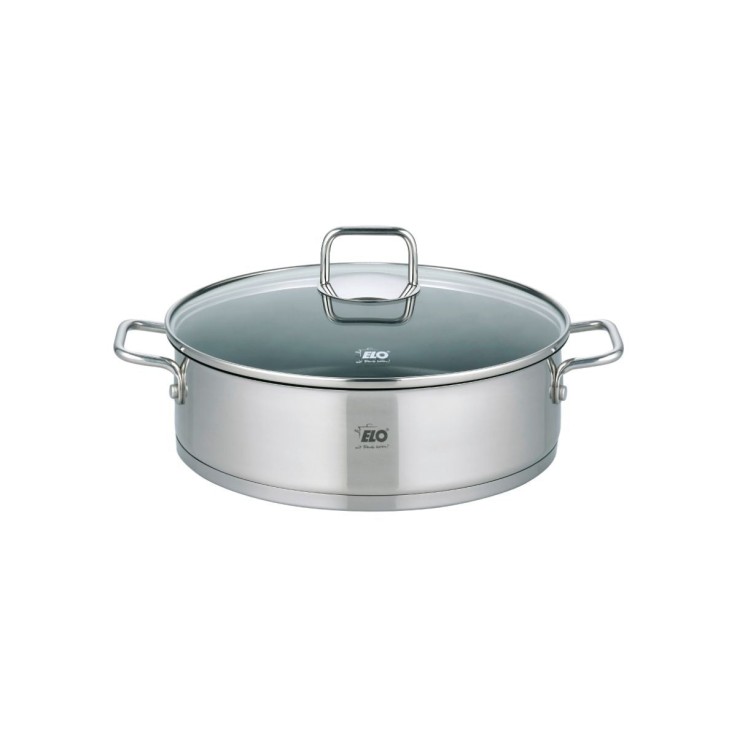 Sautoir 28 cm en acier inoxydable 18/10 antiadhésif Elo Citrin