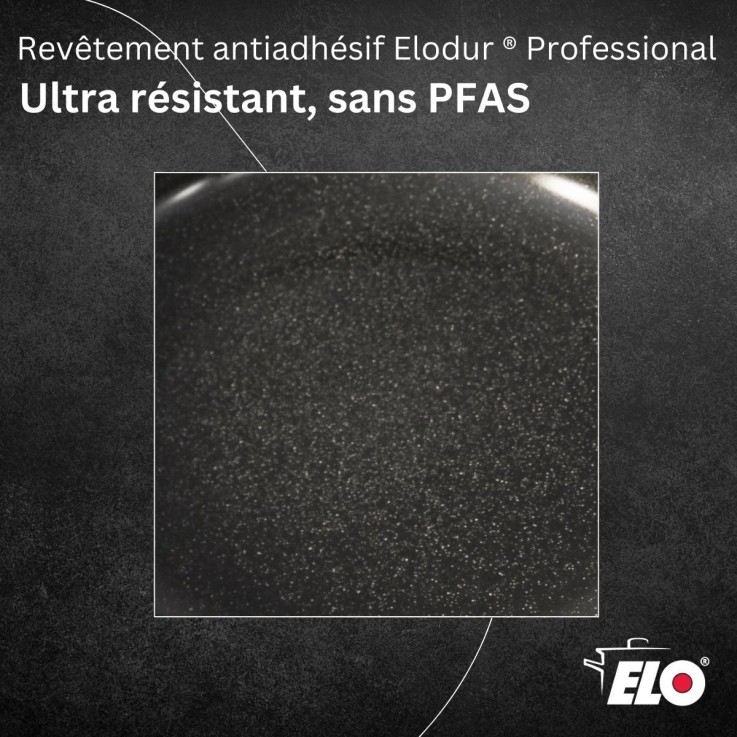 Sautoir 28 cm en acier inoxydable 18/10 antiadhésif Elo Citrin