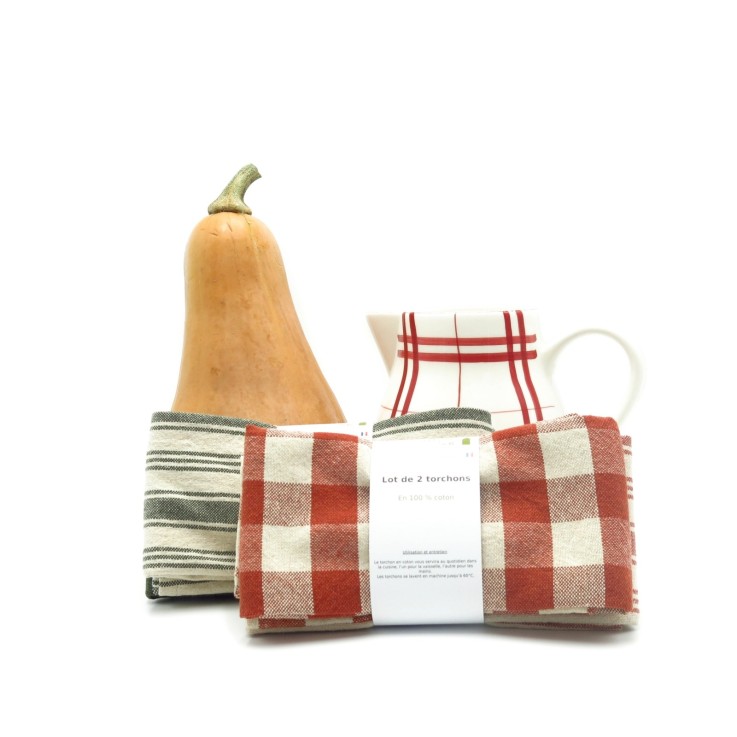 Torchons en Coton x 2