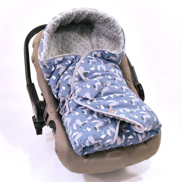 Couverture enveloppante nid d'ange bébé réversible en coton