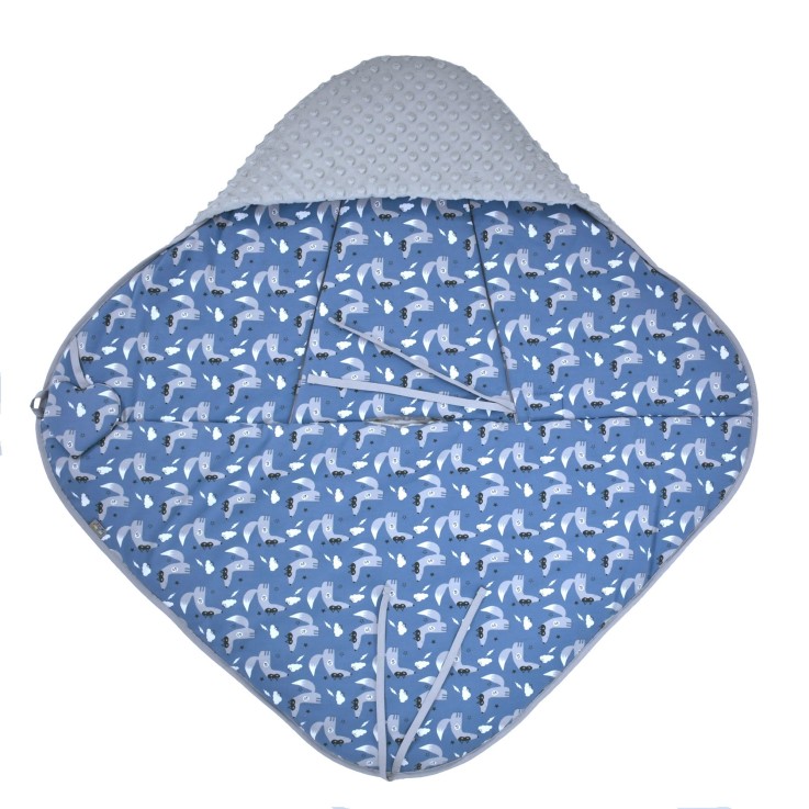 Couverture enveloppante nid d'ange bébé réversible en coton