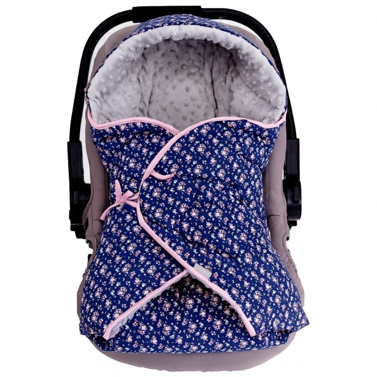 Couverture enveloppante réversible en coton FLORE