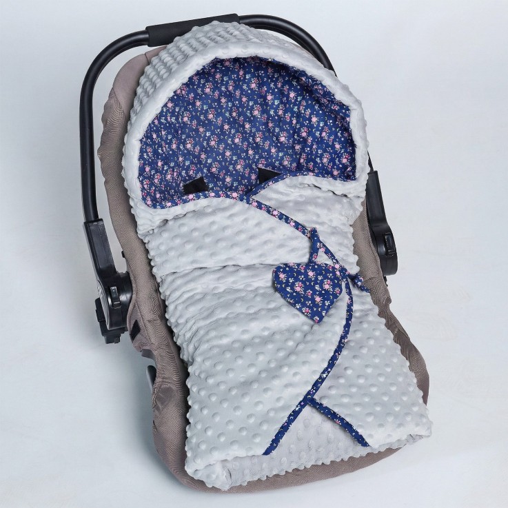 Couverture enveloppante réversible en coton FLORE