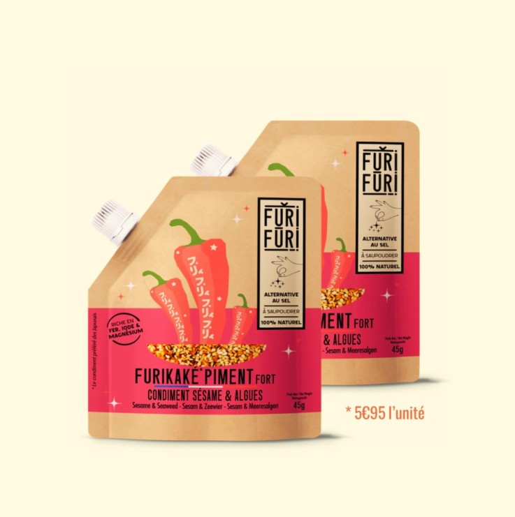 FURIKAKE PIMENT FORT DUO - Alternative au sel - Condiment sésame & algues