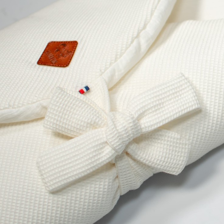 Gigoteuse d'emmaillotage évolutive nid d'abeille en coton 0-6 mois