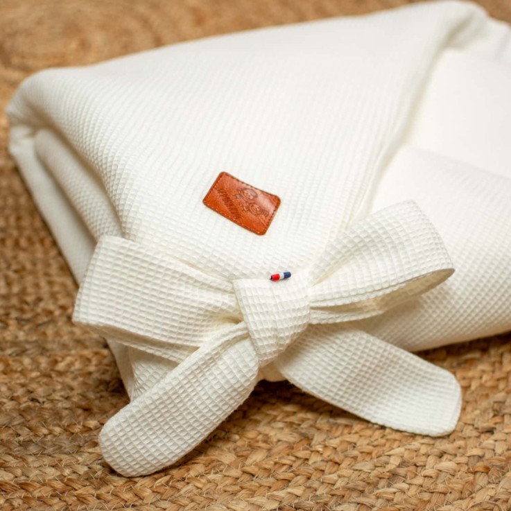 Gigoteuse d'emmaillotage Nid d'abeille en coton 0-4 mois