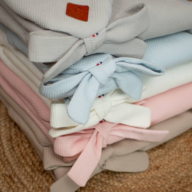 Gigoteuse d'emmaillotage Nid d'abeille en coton 0-4 mois