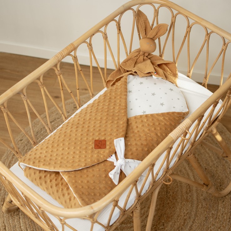 Gigoteuse d'emmaillotage évolutive Minky Stella en coton 0-6 mois