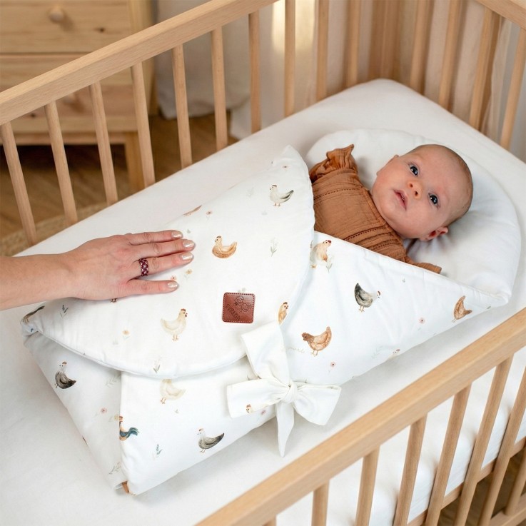 Gigoteuse d'emmaillotage évolutive en coton GALLINA