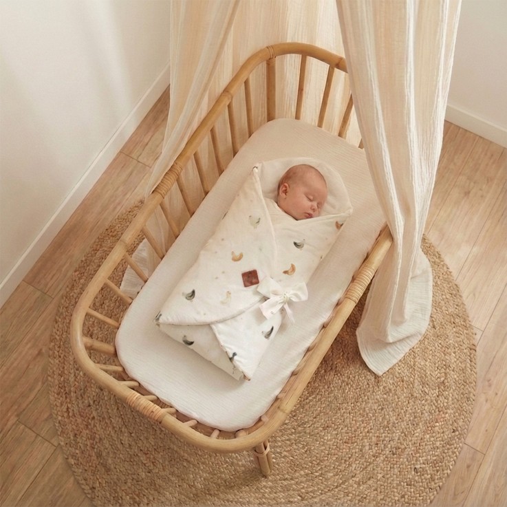 Gigoteuse d'emmaillotage évolutive en coton GALLINA